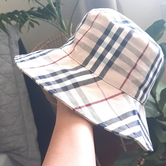 Burburry London Vintage check 100% cotton canvas bucket hat, beige XS, S - Picture 15 of 15